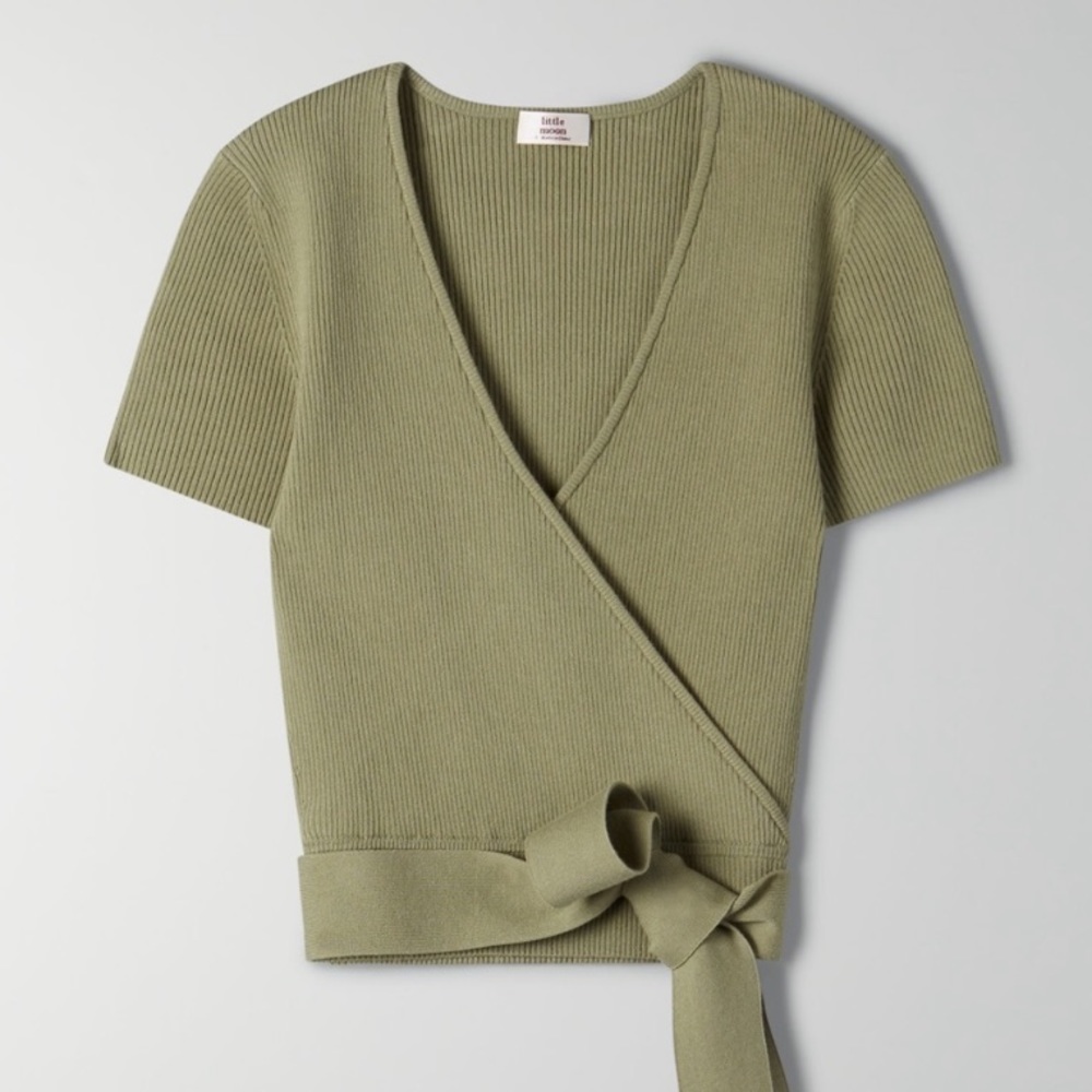 Aritzia Wrap Crop Sweater
